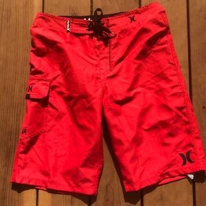 Men’s Hurley Red swim trucks